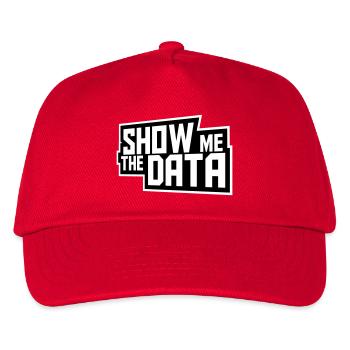 Show Me The Data Lustig Nerd Analyst Sarkastisch - Kinder Basecap - Rot - Vorne