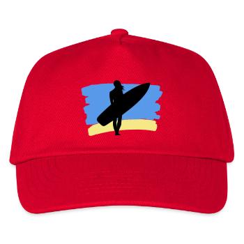 Beach Vibes – Surfer Girl - Kinder Basecap - Rot - Vorne