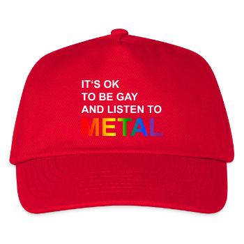Ok2BGay - Casquette de baseball Enfant - rouge - Devant
