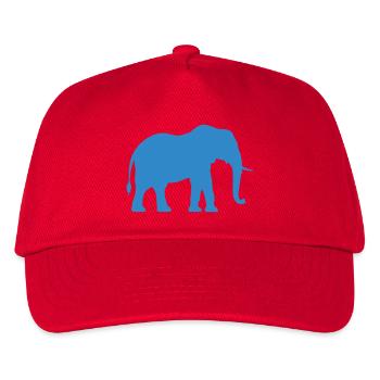 Silhouette de l’éléphant bleu - Casquette de baseball Enfant - rouge - Devant
