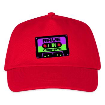 Rave Kassette Festival Logo - Kinder Basecap - Rot - Vorne