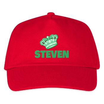 Geschenk für Steven - Kinder Basecap - Rot - Vorne
