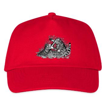 Kämpfende Tiger - Kinder Basecap - Rot - Vorne