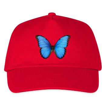 Blue Morpho Butterfly Realistic Style - Kids’ Baseball Cap - red - Front