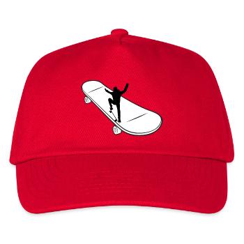 skateboard skaten skate sport fahren skaten - Kinder Basecap - Rot - Vorne