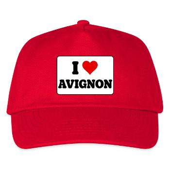 Ich liebe Avignon Ich liebe Avignon Fan French City - Kinder Basecap - Rot - Vorne