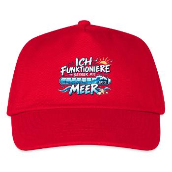 MeerPower: Voll Aufgeladen - Kinder Basecap - Rot - Vorne
