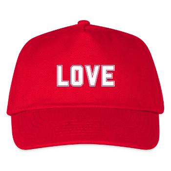 LOVE ist das Wichtigste & Stärkste im Universum - Kinder Basecap - Rot - Vorne