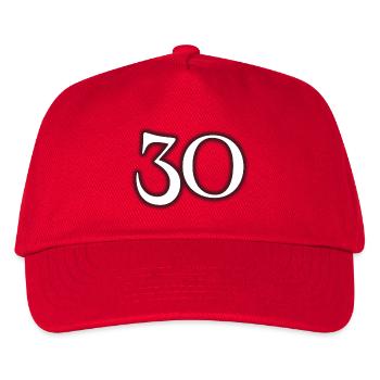 30 - Kids’ Baseball Cap - red - Front