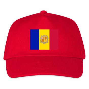 sticker flag of Andorra Fahne von Andorra - Kids’ Baseball Cap - red - Front