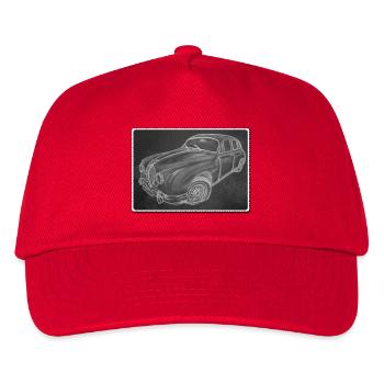 Vintage Jaguar - drawn - art on shirts... - Kids’ Baseball Cap - red - Front