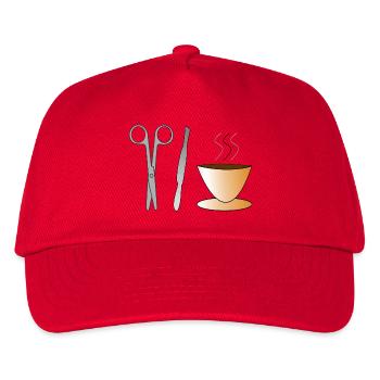 Chirurg Chirurgin Chirurgie OP Kaffee Geschenk - Kinder Basecap - Rot - Vorne