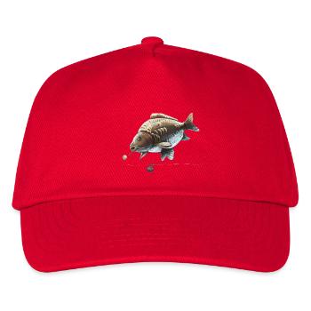 Pêche à la carpe Ronnie Rig Mirror Carp Design - Casquette de baseball Enfant - rouge - Devant