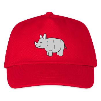 Nashorn Nashörner - Kinder Basecap - Rot - Vorne