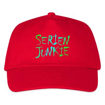 NERDY forever - Serienjunkie - Kinder Basecap - Rot - Vorne