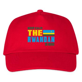 Keep calm Rwanda flag design - Kids’ Baseball Cap - red - Front