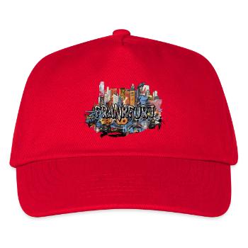 Frankfurt Grafitti Pop Art Streetart Ghetto Kunst - Kinder Basecap - Rot - Vorne