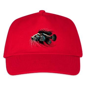 Aquarium Wels, Antennenwels, minimalistisch - Kinder Basecap - Rot - Vorne