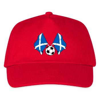 Deux drapeaux écossais avec un ballon de football écossais - Casquette de baseball Enfant - rouge - Devant