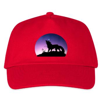 Journey of a Star Wolf - Silouhette Nocturne - Kids’ Baseball Cap - red - Front