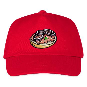Bande dessinée Mettbrötchen Mett Hack Brötchen Zwiebeln - Casquette de baseball Enfant - rouge - Devant