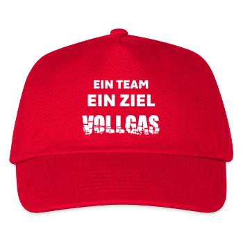 Vollgas gibt die Truppe - Kinder Basecap - Rot - Vorne