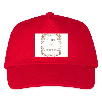 This & That Text in Nature Decorative Border - Kids’ Baseball Cap - red - Front