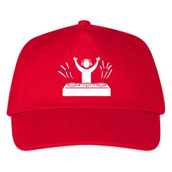 Platines vinyles Dj Party - Casquette de baseball Enfant - rouge - Devant