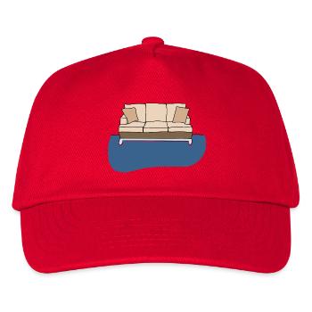 Sofa, colorful artwork - Kids’ Baseball Cap - red - Front