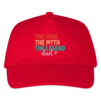 Papa - Der Mann, der Mythos, die Legende - Kinder Basecap - Rot - Vorne