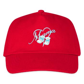 Mom with Heart & Baby Shoes in Sky Blue - Kids’ Baseball Cap - red - Front
