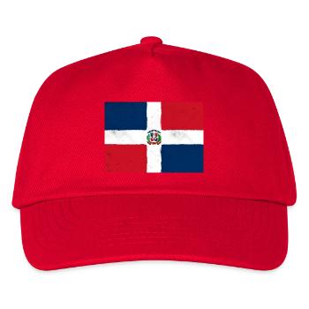 Flagge der Dominikanischen Republik – Tropical Pride - Kinder Basecap - Rot - Vorne