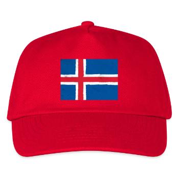Drapeau de l’Islande - Casquette de baseball Enfant - rouge - Devant
