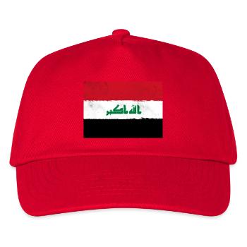 Flagge des Irak - Kinder Basecap - Rot - Vorne