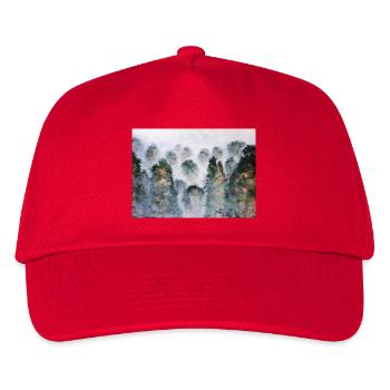 Mystical Forest Thailnad Mountains Watercolors - Kids’ Baseball Cap - red - Front