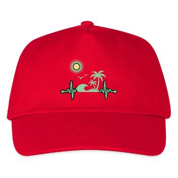 Tropical Palm Holiday Sea - Kids’ Baseball Cap - red - Front