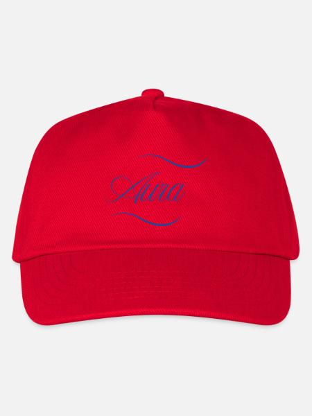 Aura Eleganz Schriftzug - Kinder Basecap - Rot
