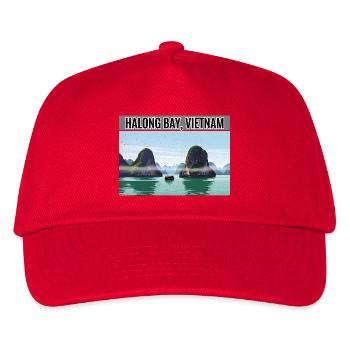 Halong Bay Vietnam - Kinder Basecap - Rot - Vorne