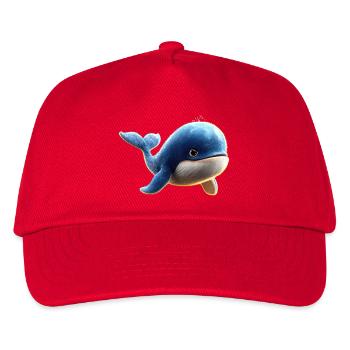 Blue Whale Whale Blue Whales Whale Song Diver Ocean Whales - Kids’ Baseball Cap - red - Front