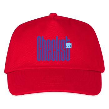 Checkst DU? Funny German Slang Shirt - Kinder Basecap - Rot - Vorne