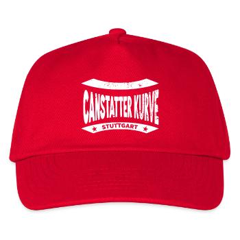 Cannstatter Kurve Hoodie – Stuttgart Fanpower - Kinder Basecap - Rot - Vorne