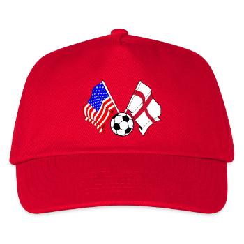 Football Angleterre vs États-Unis - Casquette de baseball Enfant - rouge - Devant