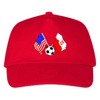 Fußball Polen gegen die USA - Kinder Basecap - Rot - Vorne