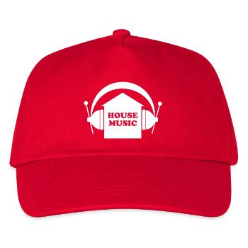 House Music - Kinder Basecap - Rot - Vorne