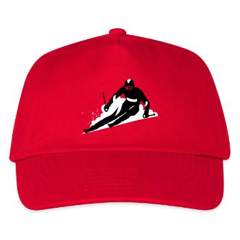 Ski - Kinder Basecap - Rot - Vorne