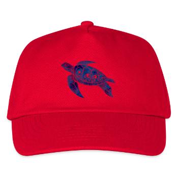 Tribal Turtle Blue – Ocean Design - Kids’ Baseball Cap - red - Front