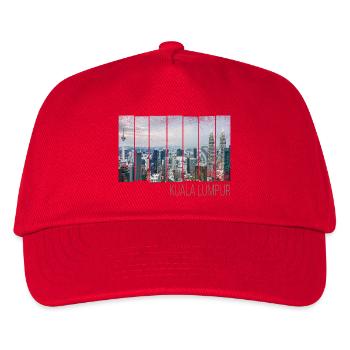 Kuala Lumpur City Malaysia Skyline Souvenir - Kinder Basecap - Rot - Vorne