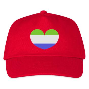 Sierra Leone Herzflagge - Kinder Basecap - Rot - Vorne