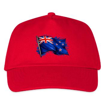 Neuseeland Flagge - Kinder Basecap - Rot - Vorne