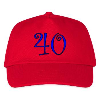40. 40 YEARS. 40th ANNIVERSARY. 40 YEARS ANNIVERSARY - Kids’ Baseball Cap - red - Front